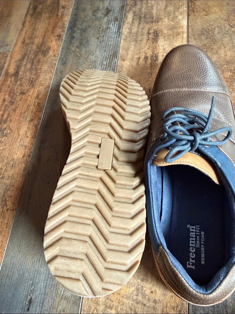 Freeman’s Men's Brown Casual Lace-Up Shoes - Comfortable Everyday Style Sz 13